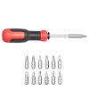 Screwdriver Set, 13 in 1 Magnetic Multi Bit Mini Nut Driver Set, Phillips, Flat Head, Torx, Square Bits for Men