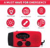 Hand-Crank & Solar Emergency Weather Radio with Flashlight & Power Bank