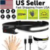 350-Lumen USB Rechargeable COB LED Headlamp with Motion Sensor