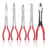 VEVOR 5-Piece Long Needle Nose Pliers Set with Storage Bag