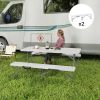 2-Pack 6 ft Portable Folding Camping Benches with Carrying Handles