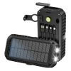 40,000mAh Solar Hand-Crank Emergency Power Bank with Flashlight