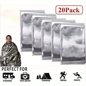 20-Pack Emergency Mylar Thermal Survival Blankets