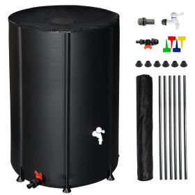 100-Gallon Collapsible Rain Barrel with Mesh Cover & Drainage Faucet