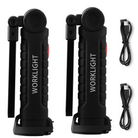 VEVOR Rechargeable Magnetic LED Work Lights, 360° Rotation (2-Pack)