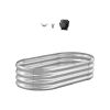 VEVOR 4 x 2 x 1 Ft Galvanized Metal Raised Garden Bed – Open Bottom
