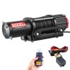 6000 lbs Electric Winch, 12V DC ATV/UTV Winch with Φ0.24 in x 49.2 ft Synthetic Rope, Wireless & Wired Remote Control, IP55 Waterproof