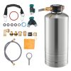 RV Water Softener, 16,000 Grain, Portable Water Softener with NPT 3/4" Fittings, Food-Grade Resin, Stainless Steel, Quick Connect, for RVs, Trailers