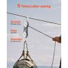 VEVOR 1100 lb Rope Pulley Hoist with 100 FT Rope & 5:1 Lifting Ratio