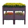 4-Piece Elevated Raised Garden Bed Set with Self-Watering Planters