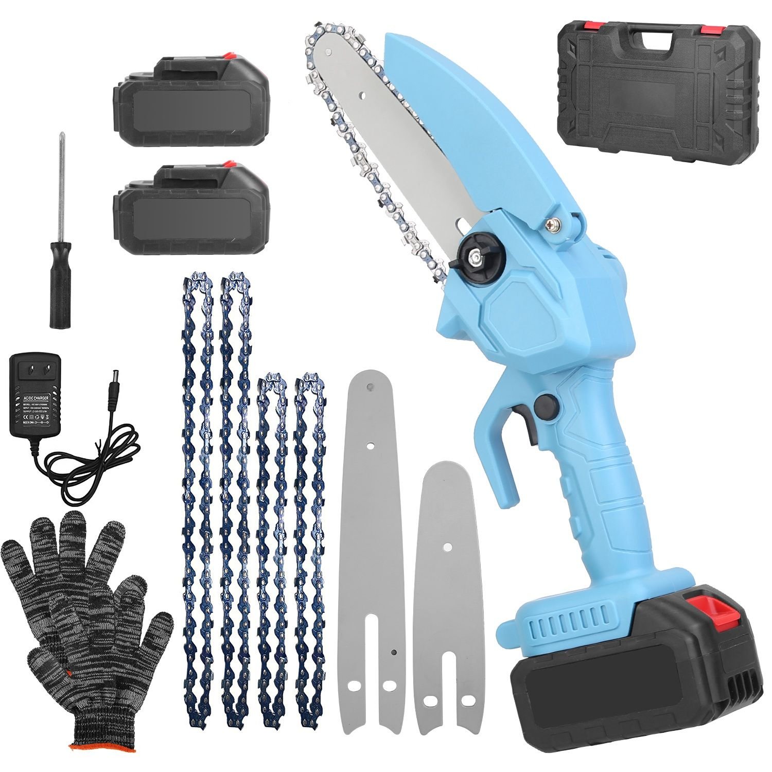 Electric Mini Chainsaw Portable Handheld Cordless Small Chain Saw ...