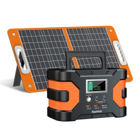 FlashFish 166Wh Portable Power Station with 60W Solar Panel – 200W Peak