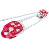 Double Pulley Block & Rope Kit, 1/2 inch x 98 ft Braided Line, Dual Pulley Rigging System, 35 kN Breaking Strength for Tower Work, Hoisting