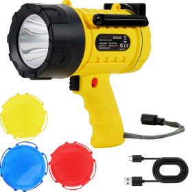 VEVOR Rechargeable LED Spotlight with USB-C, 4 Light Modes & Color Lenses