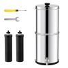 Gravity-fed Water Filter System, 1.5G 304 Stainless-Steel Countertop System, Water Filtration System, Reduces Lead and up to 99% of Chlorine