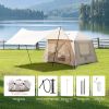 4-Season Inflatable Camping Tent with Detachable Canopy & Pump