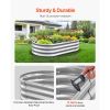 VEVOR 4 x 2 x 1 Ft Galvanized Metal Raised Garden Bed – Open Bottom