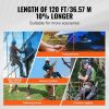 Dual Twisted Polyester Cord, 1/2 inch by 120 feet, 48-Strand, 8000 LBS Tensile Strength, Multi-Use Outdoor Rope for Arborist Activities, Hiking