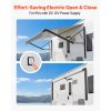 15-Ft Motorized Retractable RV Awning Kit with Aluminum Frame