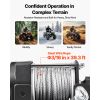 3000 lbs Electric Winch, 12V DC ATV/UTV Winch with Φ3/16 in x 39.4 ft Steel Wire Rope & Wired Remote Control, IP55 Waterproof