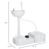 Portable Camping Sink with Foot Pump, 4.5-Gal Water & 6.3-Gal Waste Tanks