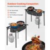 VEVOR 3-Burner 225,000-BTU Propane Camping Stove with Windscreen & Detachable Legs