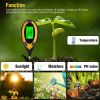 4-in-1 Digital Soil Tester for pH, Moisture, Temperature & Sunlight