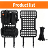 Tactical MOLLE Seat Back Panel w/ Medical Pouch Water Bottle Bag Storage 2 PCS