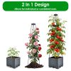 2-Pack Self-Watering Raised Planter Boxes with 4-Level Adjustable Trellises