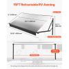 15-Ft Motorized Retractable RV Awning Kit with Aluminum Frame
