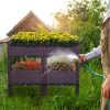 4-Piece Elevated Raised Garden Bed Set with Self-Watering Planters