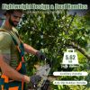 Professional Cordless Hedge Trimmer, ±90° Adjustable Handle & 0.6 Inch Cutting Capacity, 2600mAh Rechargeable Trimmer for Bushes Shrubs Trimming
