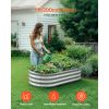 VEVOR 4 x 2 x 1 Ft Galvanized Metal Raised Garden Bed – Open Bottom