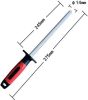 14 inch Sharpening Rod/Sharpening Bar, 2 in 1 Diamomd/Ceramic (Grit 400/1000) Knife Sharpener for Coarse/Fine Honing