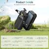 40,000mAh Solar Hand-Crank Emergency Power Bank with Flashlight