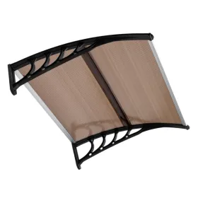 40*38in Household Application Door & Window Rain Cover Eaves Brown Board & Black Holder (SAME AS 27539880) (Option: defaulttitle)