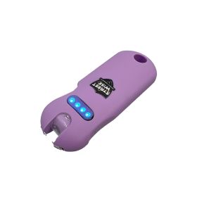 Streetwise SMART Rechargeable Keychain Stun Gun with LED Flashlight (Color: Light Purple)