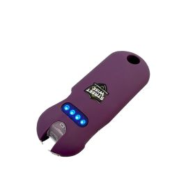 Streetwise SMART Rechargeable Keychain Stun Gun with LED Flashlight (Color: Dark Purple)
