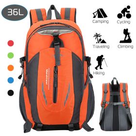 36L Lightweight Hiking Backpack with Multiple Compartments (Color: Orange)