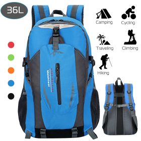 36L Lightweight Hiking Backpack with Multiple Compartments (Color: Blue)