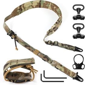 VOTAGOO Adjustable 2-Point Tactical Rifle Sling with Padded Shoulder Strap (Color: Camo)