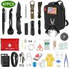 47-Piece Emergency Survival Kit with Backpack & First Aid Supplies