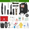 47-Piece Emergency Survival Kit with Backpack & First Aid Supplies