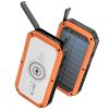 10,000mAh Solar Power Bank with Built-In USB-C Cable