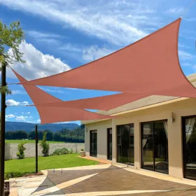 12'X12'X12' Rust Red HDPE Sunshade Sail (Option: defaulttitle)